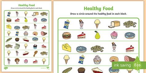 Choose Healthy Food Activity Teacher Made Twinkl