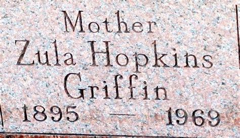 Zula Hopkins Griffin 1895 1969 Mémorial Find a Grave