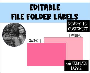 Editable File Folder Labels - FREEBIE by Smiling through Second Grade