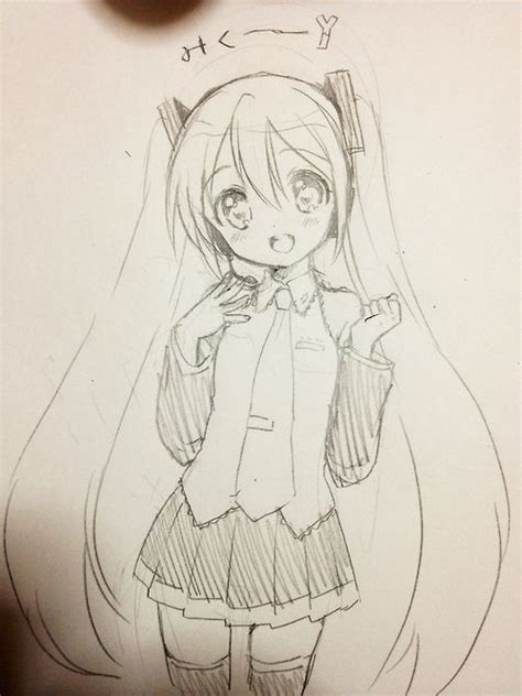 Hatsune Miku Esbozos Como Dibujar Chibi Cosas Lindas Para Dibujar