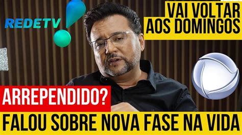 GERALDO LUIS FALA SOBRE IDA PRA REDETV YouTube