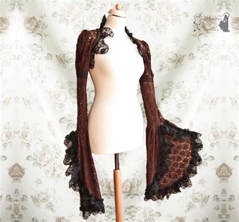 Brown Lace Shrug Steampunk Victorian Shrug Brown Lace Etsy Lace