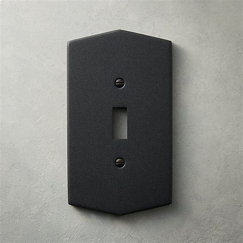 Hex Matte Black Single Toggle Switch Plate Reviews Cb2 Switch