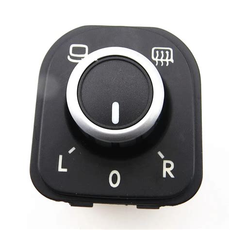 SCJYRXS Chrome Side Mirror Adjust Switch Knob Folding For VW Golf MK5