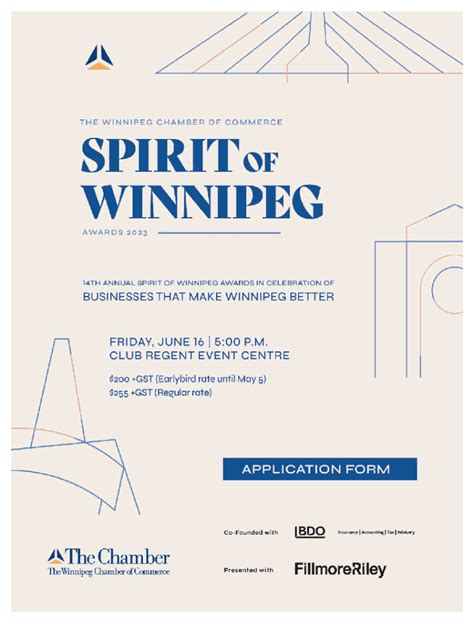 Fillable Online Spirit Of Winnipeg Application Form Fax Email Print