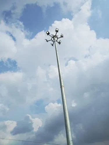 Iron Round Meter High Mast Lighting Pole For Highway At