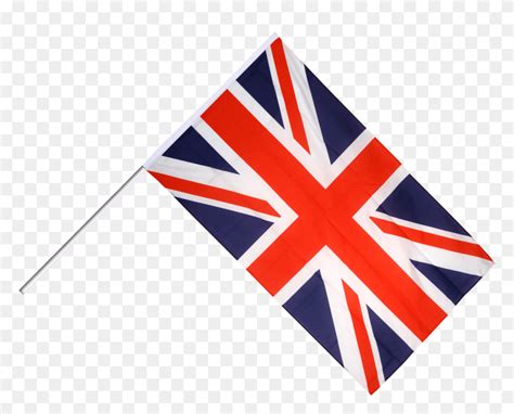 Great Britain Hand Waving Flag Union Jack With Stick, Flag, Symbol ...