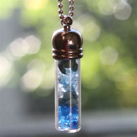 Turquoise And Blue Ice Glass Vial Pendant This Beautiful P Flickr