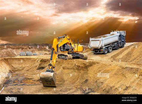 Construction Excavation Foundation Development Hi Res Stock Photography