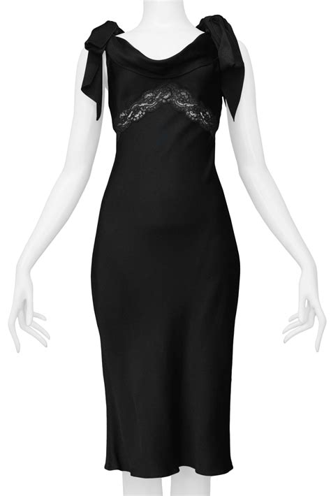 Dior By John Galliano Black Cocktail Dress With Bows For Sale At 1stdibs