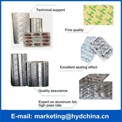 Aluminum Blister Foil Heat Sealing Cold Aluminum With Pvc Pvdc Alu Alu