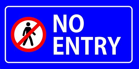 Voodoosperm No Entry Sign Board Size 30 Cm X 15 Cm