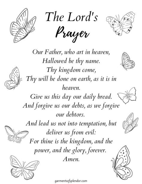 How To Pray The Lord S Prayer With Power Free Printables Inside Prays The Lord The Lords