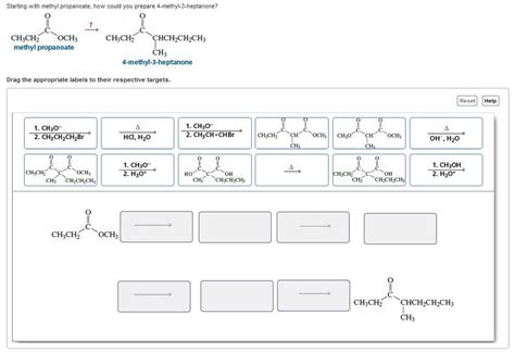 Solved Starting with methyl propanoate, how could you | Chegg.com