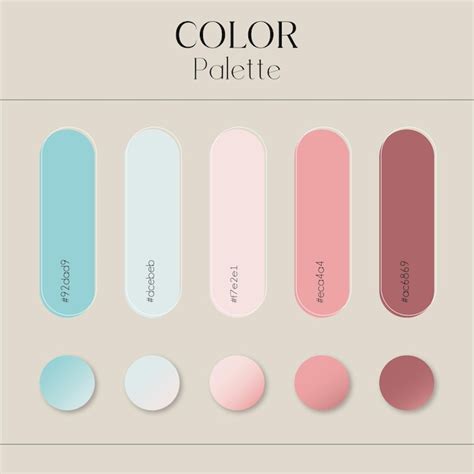 Paleta De Colores Degradados Pastel Vector Premium