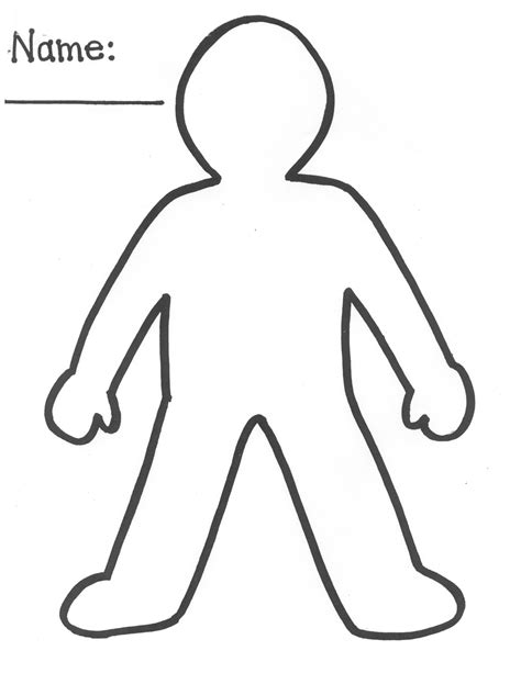 Human Body Outline Printable