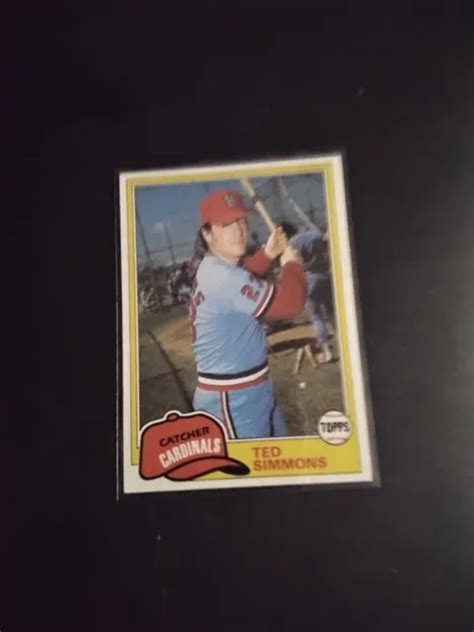 1981 TOPPS TED Simmons 705 St Louis Cardinals HOF EUR 3 14