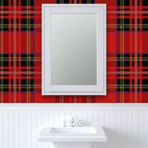 Plaid Wallpaper Royal Stewart Tartan By Peacoquettedesigns Plaid Custom