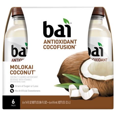 Bai® Coconut Molokai Flavored Bottled Water, 6 bottles / 84 fl oz - Fry ...