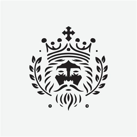 King crown logo illustration, black and white logo. 45789586 Vector Art at Vecteezy