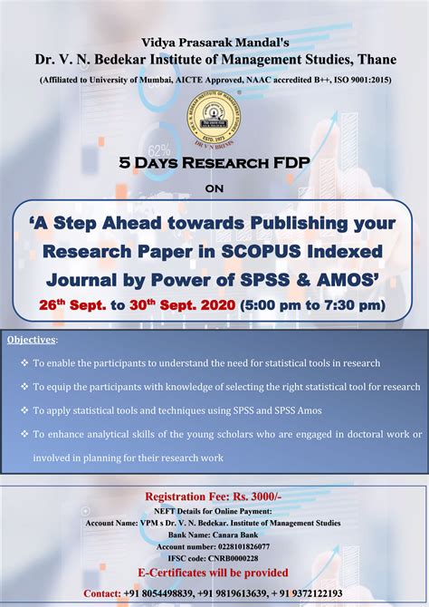 Online Fdp On How To Publish Research Paper In Scopus Indexed Journal