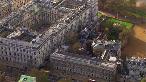 Aerial View Above Downing Street In Londons City Of Westminster