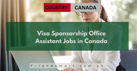 Visa Sponsorship Office Assistant Jobs In Canada 2024