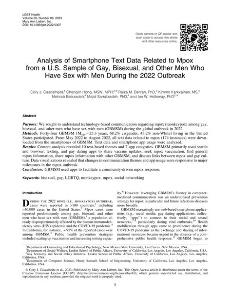 Pdf Analysis Of Smartphone Text Data Related To Mpox From A Us