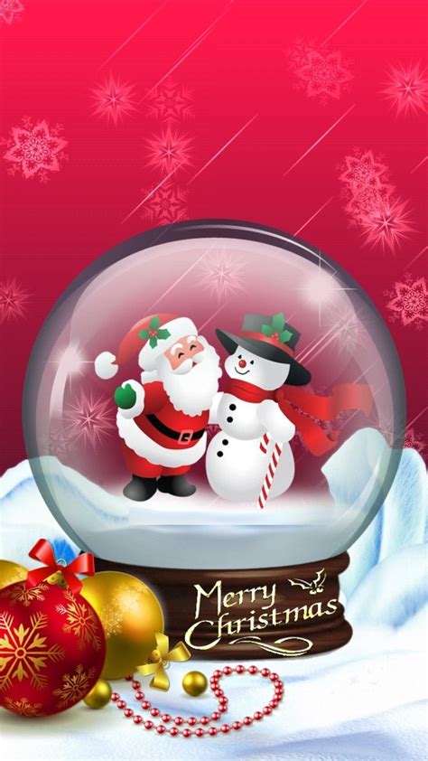 A Snow Globe With Santa And Mrs Claus In It