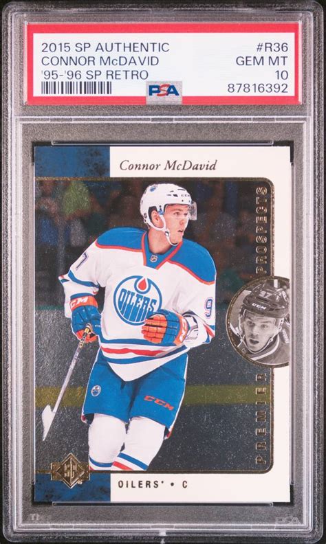 Psa Gem Mint Upper Deck Sp Authentic Hockey Connor Mcdavid