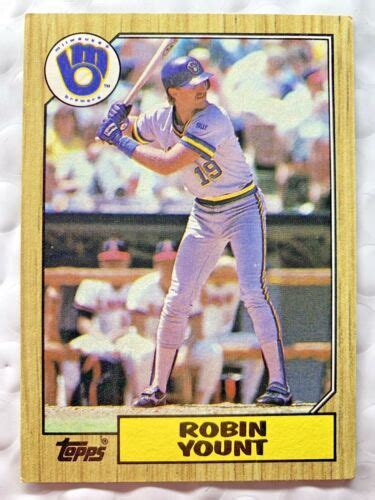 Robin Yount Topps Card Milwaukee Brewers Hall Of Fame Hof Ebay