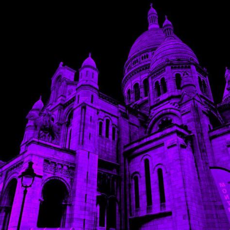 purple aesthetic building