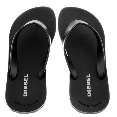 Diesel Splish Flip Flops In Black For Men Lyst