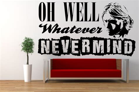 Details About Nirvana Nevermind Song Lyrics Quote Vinyl Wall Art