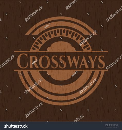 Crossways Wood Signboards Stock Vector Royalty Free 1246387423