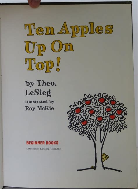 Ten Apples Up On Top Von Seuss Dr Lesieg Theo Very Good Hardcover