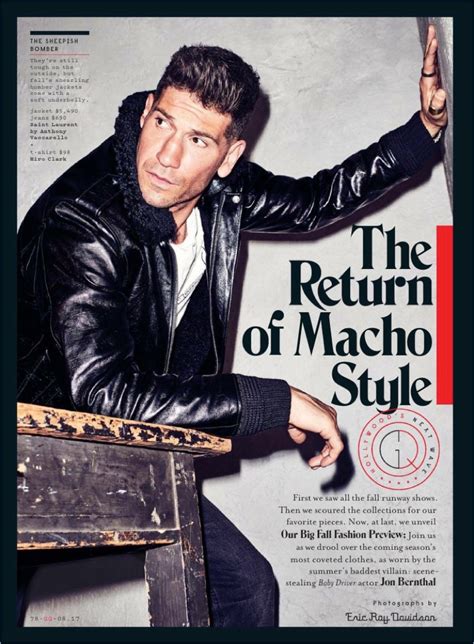 The Return Of Macho Style Jon Bernthal Sports Fall Looks For Gq Shoot