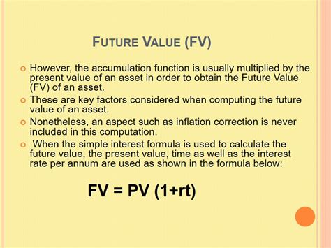 Fv Pv Formula