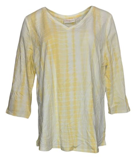 Belle By Kim Gravel TripleLuxe Knit Tie Dye V Neck Top Women S Plus Sz