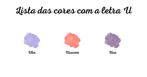 Cores Com A Letra U