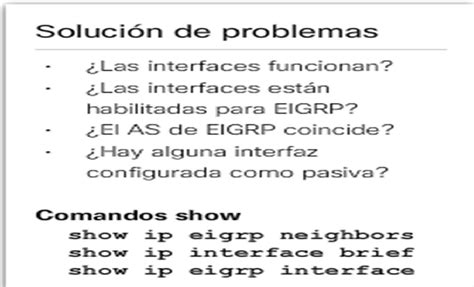 capitulo 8 configuración avanzadas y resolución de problemas de EIGRP