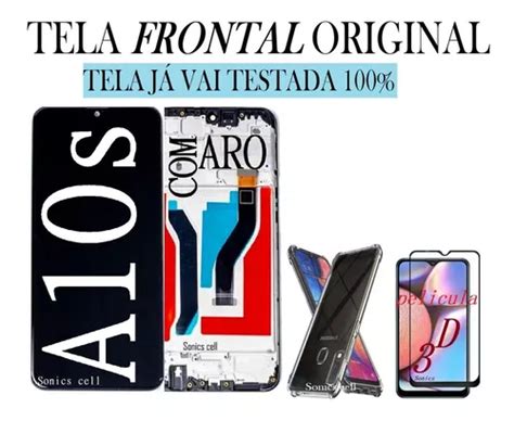 Tela Frontal Original A10s Aro Chassi Capin pelic 3d Frete grátis