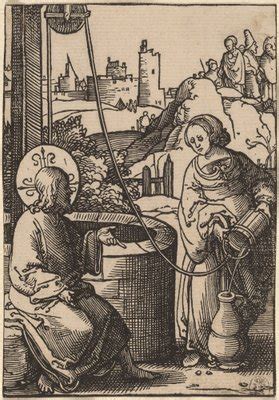 Le Christ Et La Femme De Samarie Lucas Van Leyden