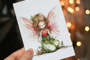 Watercolor Fairies With Hearts Cliparts Graphic By Monsoon Publishing