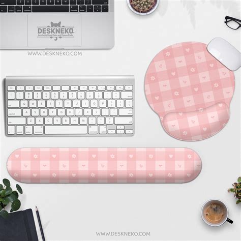 pink mousepad cute kawaii mouse pad  wrist rest soft ergonomic