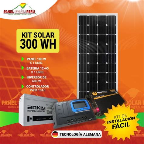 Kit Solar Peru Wh Dia Casa Campo Tv Luz Carga Celulares Mini