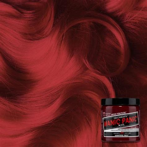 Vampire Red Manic Panic On Unbleached Hair