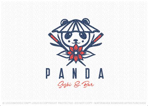 Panda Sushi & Bar - Buy Premade Readymade Logos for Sale