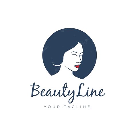 Tête De Femme Beauté Logo Design Illustration Graphique Vectorielle