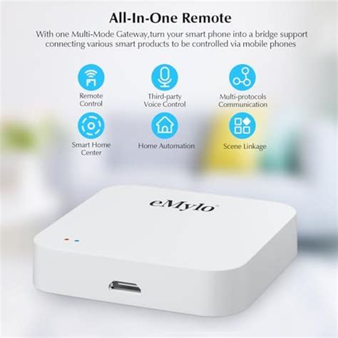 Emylo Multi Mode Gateway Zigbee Wifi Bluetooth Hub Mesh Smart